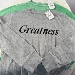 NWT Crewcuts 2 Long Sleeve Tee Shirts 1 Short Sleeve Set of 3 Boys Shirts Medium